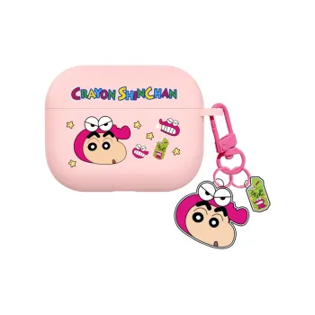 CHRROTA Compatibility With Apple AirPods 4 TPU Cartoon Pink Shin Chan Headphone Cases