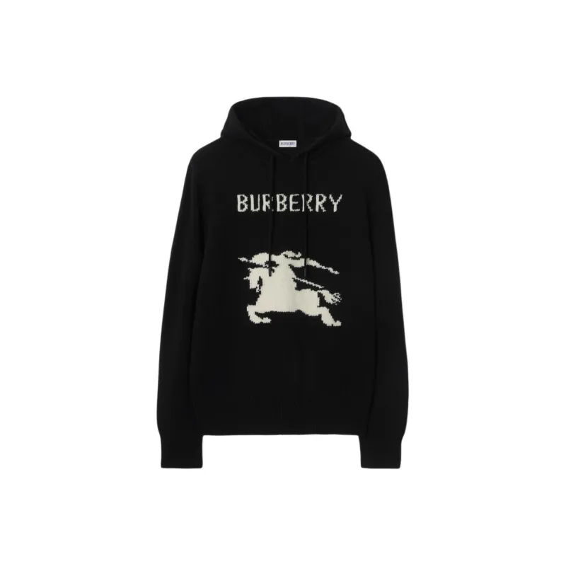Burberry Ekd Intarsia Knit Hooded Jumper-0