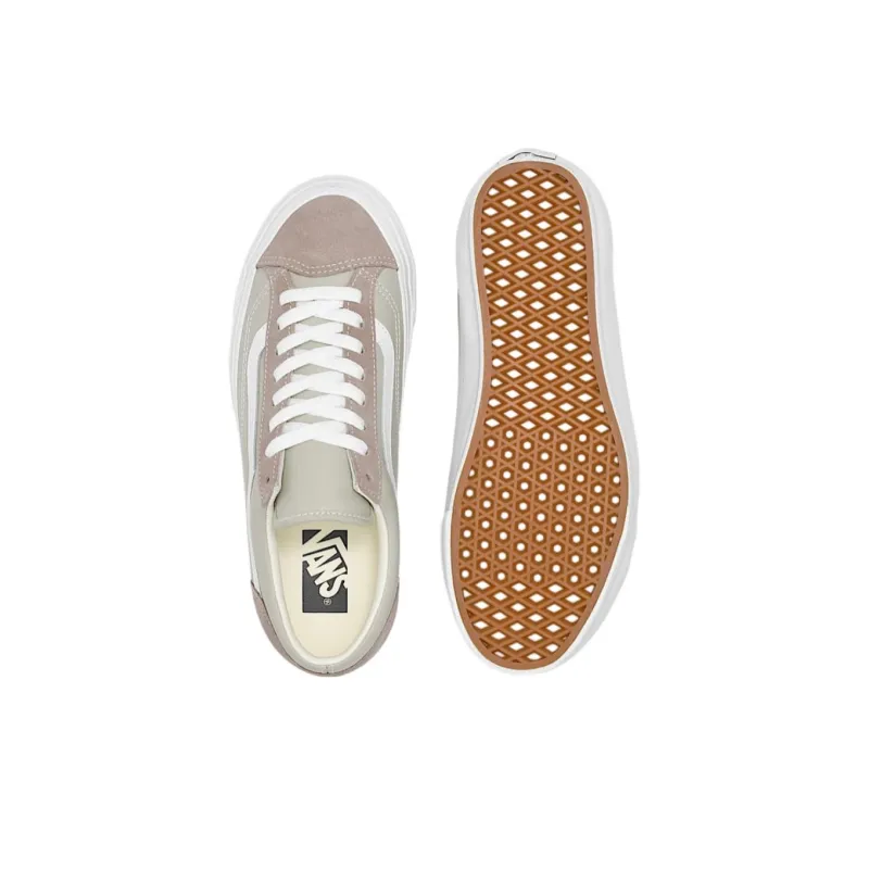 Old Skool Vans Premium Leather 'Atmosphere Grey Beige' Women's-3