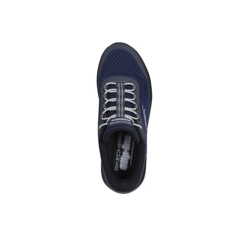 Skechers Glide Step Low Top Casual Shoes Men's Blue-3