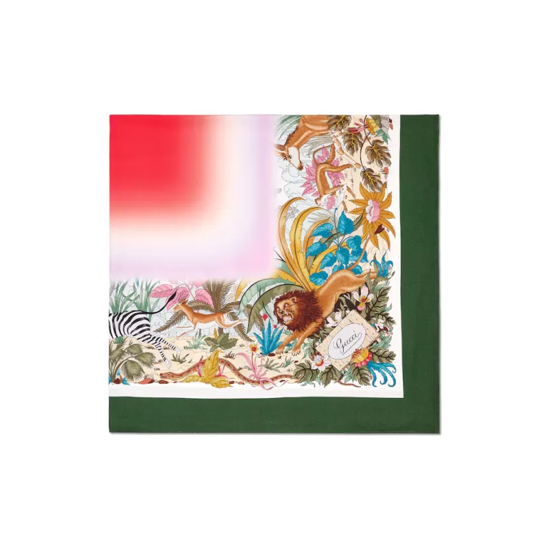 GUCCI Silk Scarves Women's Multicolor-1