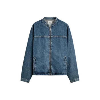 ZARA Denim Jackets Men Blue