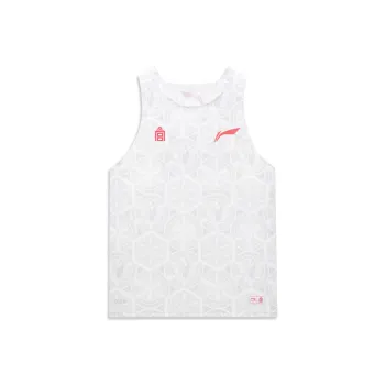 LiNing Tank Top Men's Ivory/Silver Birch Gray/Mica Gray Full Base Print