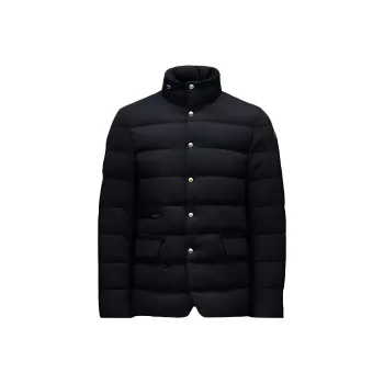 Moncler Bess Short Down Jacket Down Jacket Men's Dark Blue