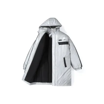 GENANX Puffer Jackets Unisex Silver