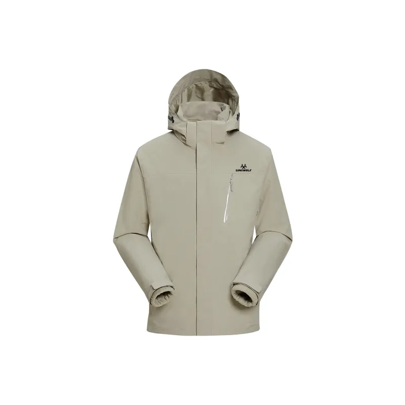 UNIWOLF Water Resistant Windproof Breathable Warm And Rainproof Windbreaker Jacket Unisex-3