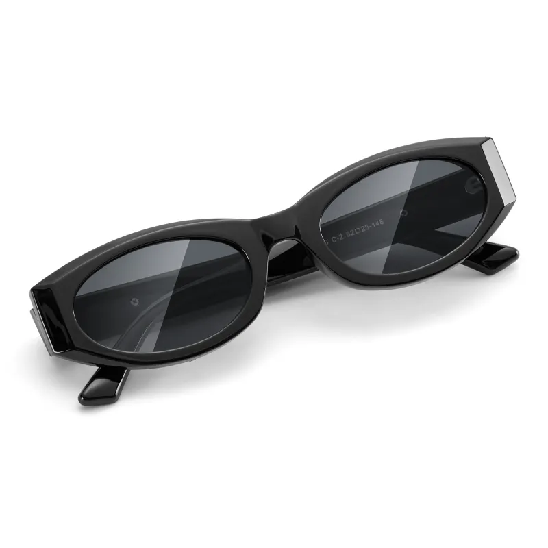 ENFANTIN TR/Memory Plastic Cat Eye Sunglasses Unisex-1
