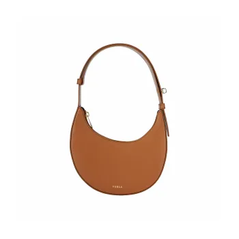 Furla Delizia Leather One Shoulder Handbags Mini Women's Tan