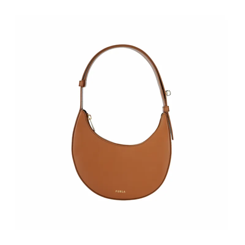 Furla Delizia Leather One Shoulder Handbags Mini Women's Tan-0