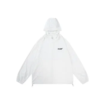 STANAIR Casual Hooded Zip Closure Drop Shoulder Thin Loose Fit Sun Protection Clothing Unisex