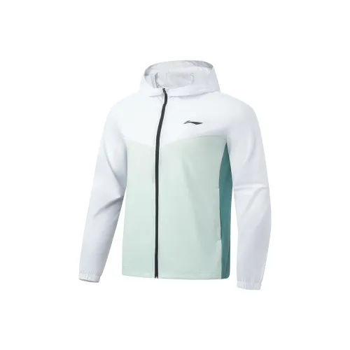 LiNing Sun Protection Clothing Men
s Standard White Thin Bowl Blue