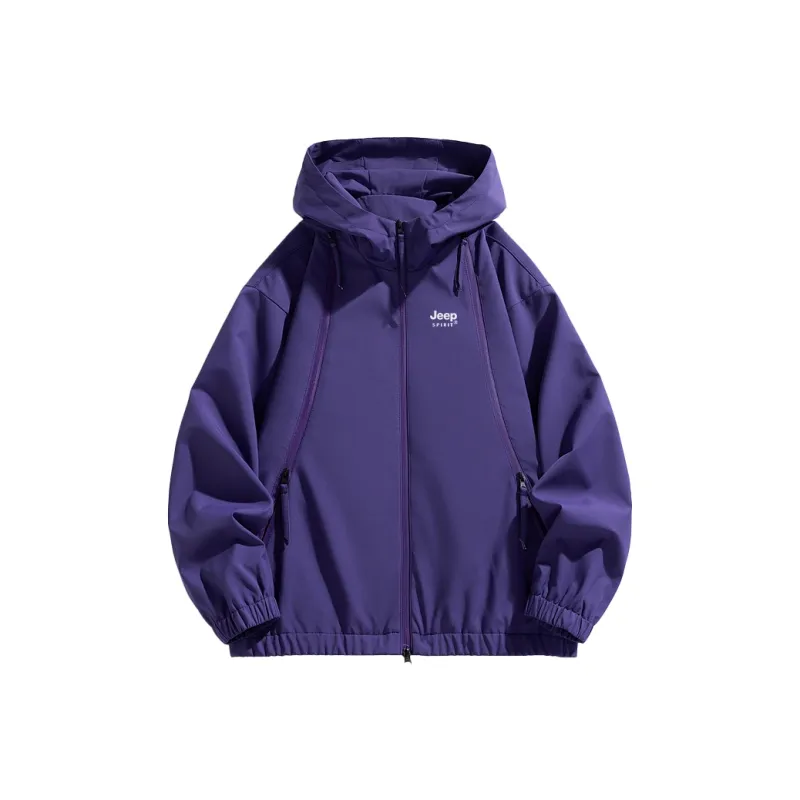 JEEP SPIRIT Outdoor Hiking Wind And Water Repellent Windbreaker Jacket Unisex-15