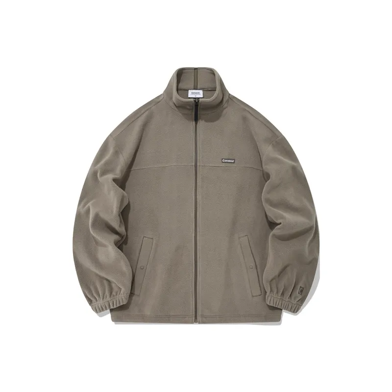 COVERNAT Velvet feel Coat Unisex Beige-0