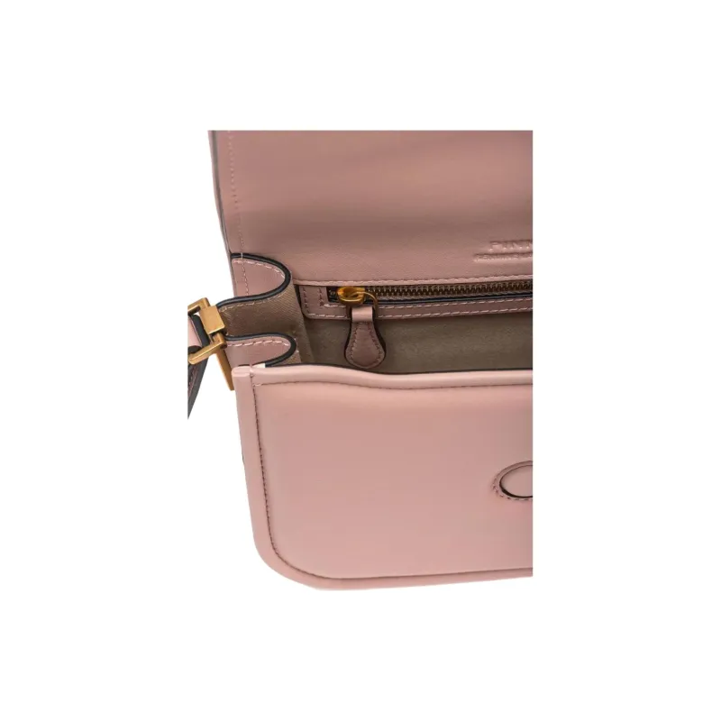 PINKO Love Birds Series Calfskin Shoulder Bag Women's Pink-2