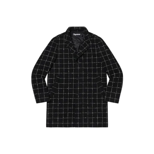 Supreme Wool Windowpane Overcoat