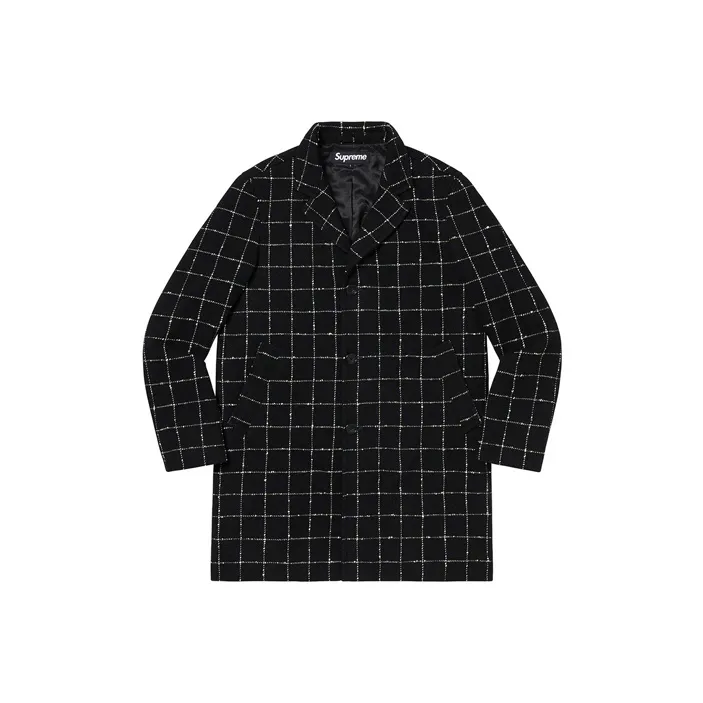 Supreme Wool Windowpane Overcoat-0