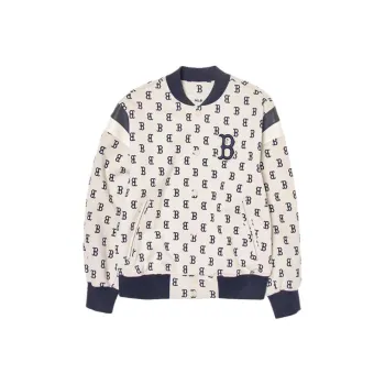 MLB Boston Red Sox Jackets Coats Unisex Deep Cream