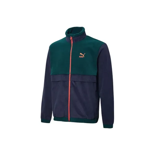 PUMA Velvet Jackets Men Tweed Blue