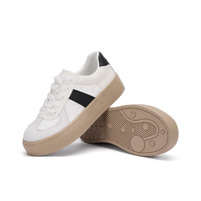 Hotwind Cream Lace Series Anti-Slip Wear-Resistant Low-Top Casual Shoes Women's-14