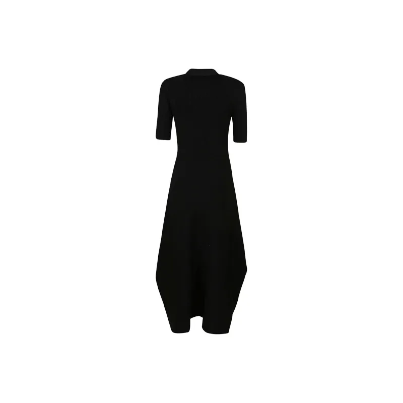 Stella McCartney Asymmetric Ribbed-Knit Short Sleeved Dress-1
