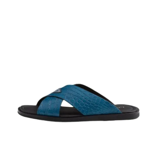 PRADA Slide Slippers Men's Blue