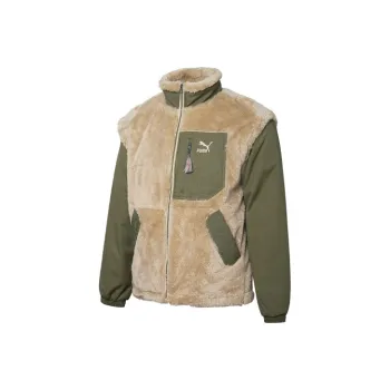 PUMA Velvet Jackets Men Khaki