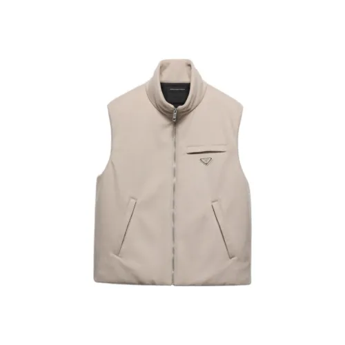 prada that Gabardine Logo Plaque Gilet