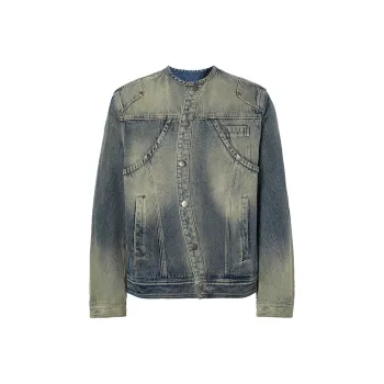 ROCAWEAR Denim Jacket Unisex Washed Denim Blue