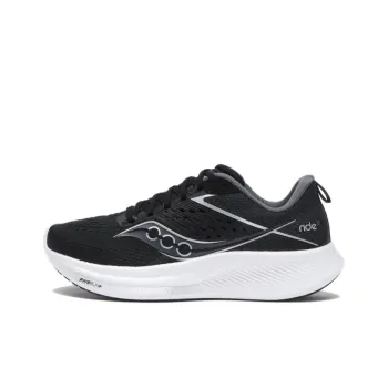 Saucony RIDE 17 Anti Slip Wear Resistant Low Top Running Shoes Unisex Black