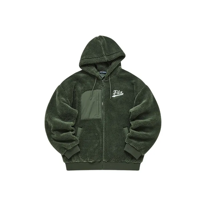 FILA FUSION BASEBALL Series Velvet Jackets Men Tale Jasper-0