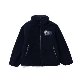 A BATHING APE Tonal Solid Camo Sherpa Reversible Jacket