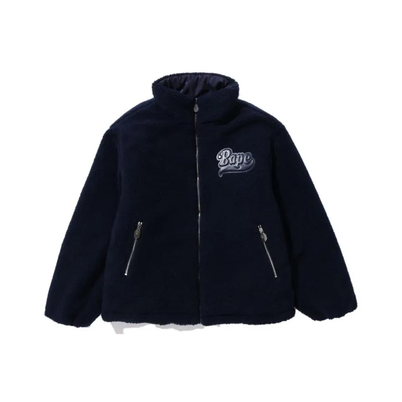 Bape Tonal Solid Camo Sherpa Reversible Jacket-4