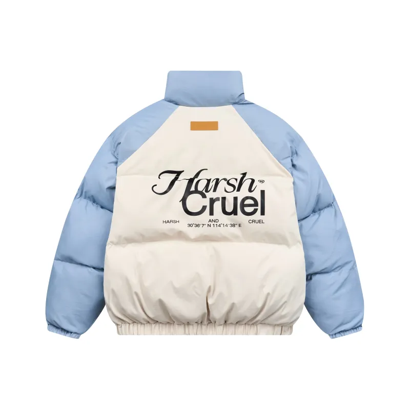 HARSH AND CRUEL FW22 Letter Stand Collar Loose Fit Thickened Puffer Jacket Unisex-6