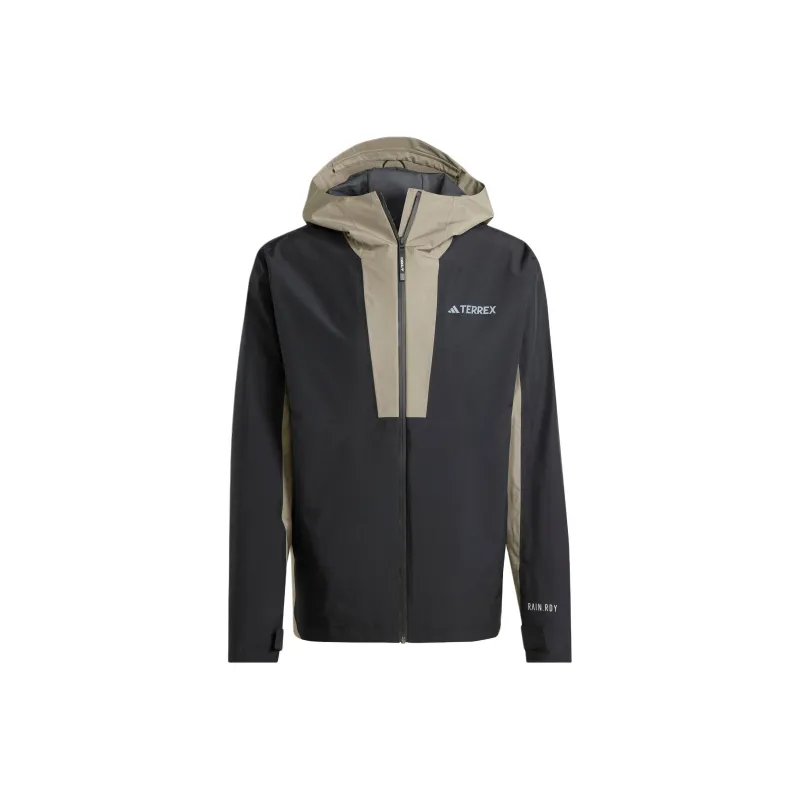 Adidas Outdoor Hiking Waterproof And Windproof Windbreaker Jacket Men's Black-0