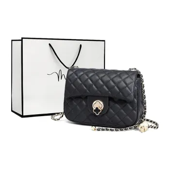 MILLIE'S Cow Leather Underarm Shoulder Bag, Crossbody Bag, Small Square Bag Regular Women's Black