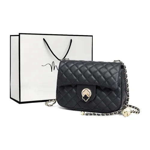 MILLIE'S Cow Leather Underarm Shoulder Bag, Crossbody Bag, Small Square Bag Regular Women's Black