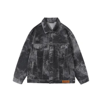 SANTASTIC Denim Jacket Men's Black