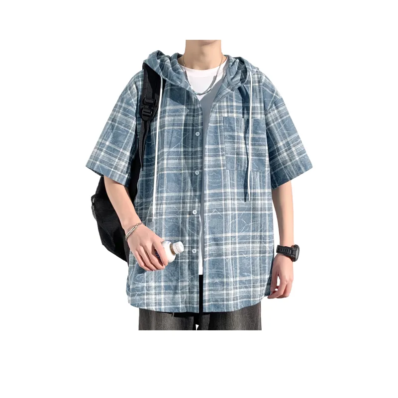 SXSY T Shirts Unisex Blue Plaid-0