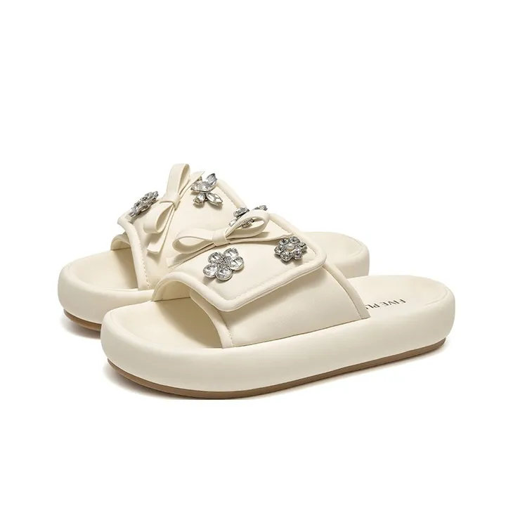FIVE PLUS Rhinestone Slip Resistant Slide Slippers Women's-2