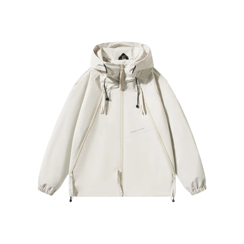 Jeep Windbreaker Jacket Trench Coat Unisex-0