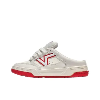 Vans Upland Anti Slip Wear Resistant Low Top Skateboard Shoes Women's White Red