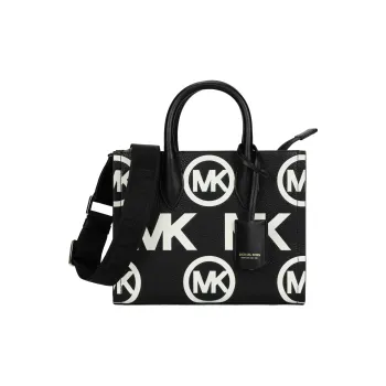 MICHAEL KORS Mirella Leather Tote Bag Shopping Bag Handbag Shoulder Bag Crossbody Bag Small Size Women's Black