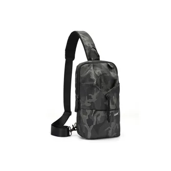 L&M Oxford Sling Bag Shoulder Bag Crossbody Bag Cross Backpack Regular Unisex Black/Gray