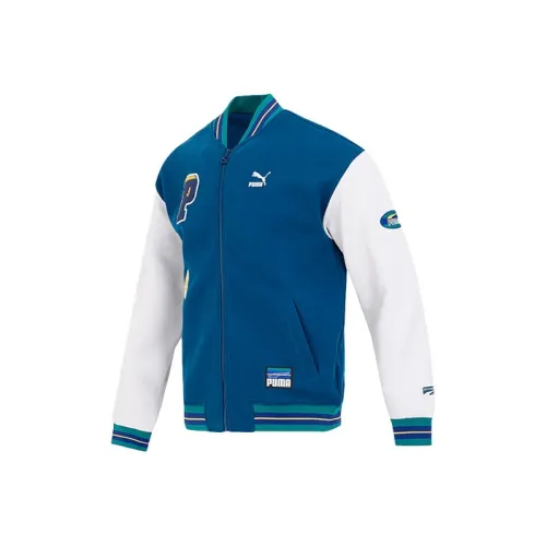 PUMA FW23 Baseball Jacket Unisex Blue