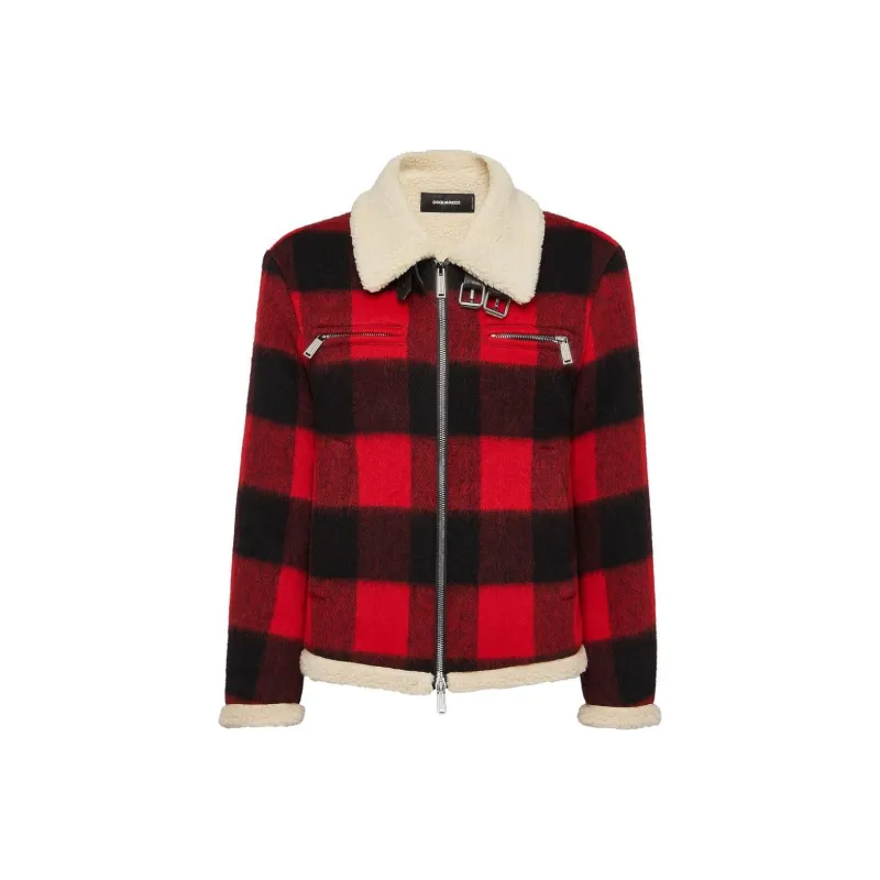 DSQUARED 2 Checked Zip Up Jacket-0