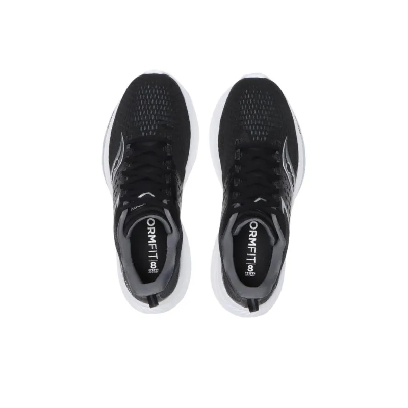 Saucony RIDE 17 Anti Slip Wear Resistant Low Top Running Shoes Unisex Black-3