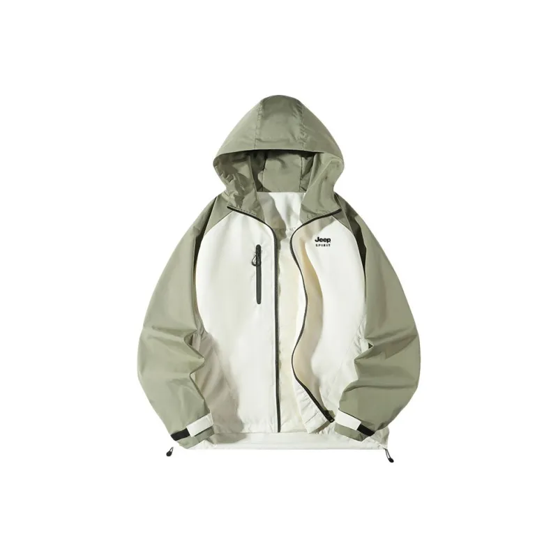 JEEP SPIRIT Outdoor Hiking Windproof Abrasion Resistant Thermal Windbreaker Jacket Unisex-4