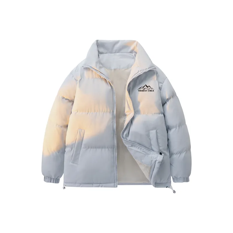 C1RCA American Minimalist Style Basic Brand Sports Logo Print Padded Puffer Jacket Unisex-23