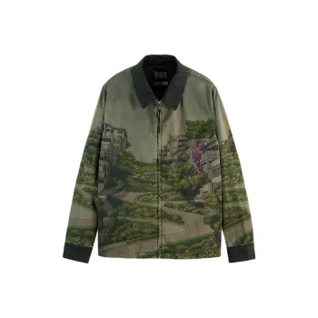 Scotch&Soda FW24 Jackets Coats Men's San Francisco Scenery Print