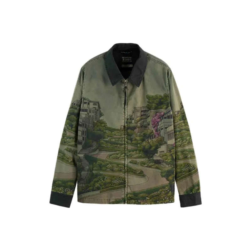 Scotch&Soda FW24 Jackets Coats Men's San Francisco Scenery Print-0